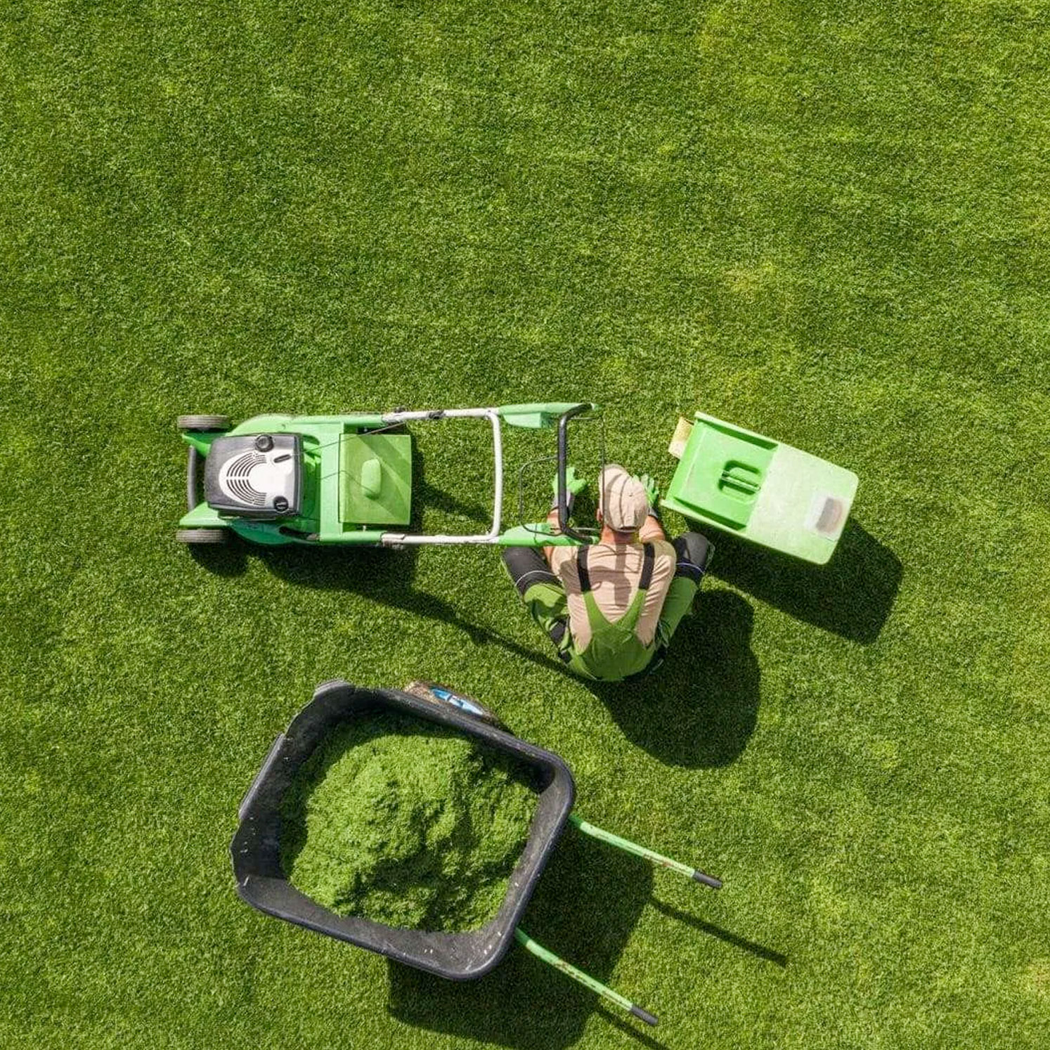 man working on the lawn