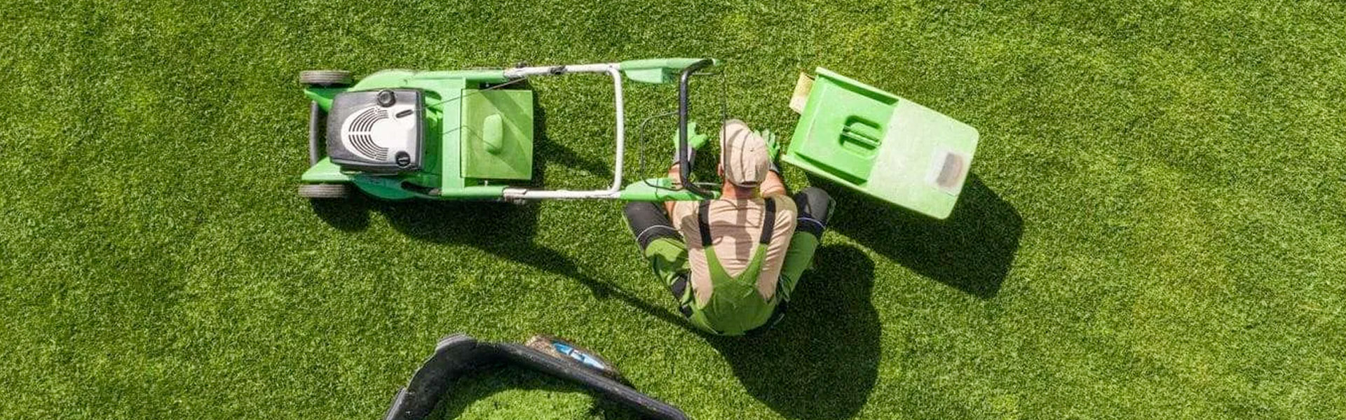 man working on the lawn